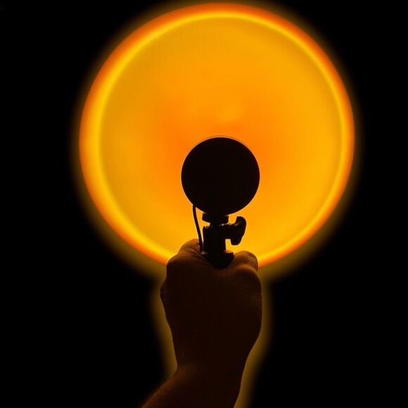 Sunset Projection Lamp 360 Degree Swivel Tripod Selfie Atmosphere Mood Light USB - Picture 4 of 13
